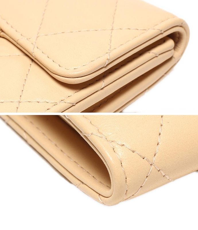 Chanel Trifold Wallet Silver Hardware Classic Small Flap Wallet Women's Chanel