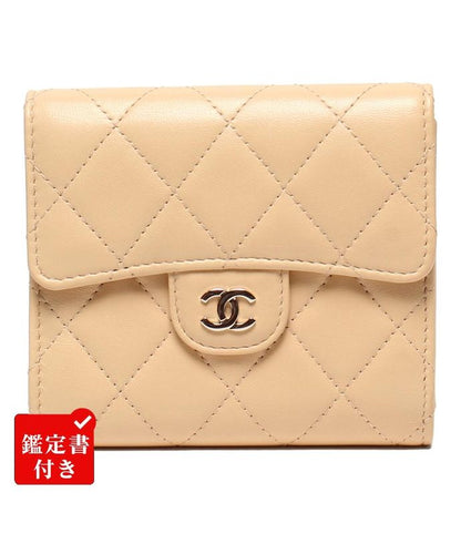 Chanel Trifold Wallet Silver Hardware Classic Small Flap Wallet Women's Chanel