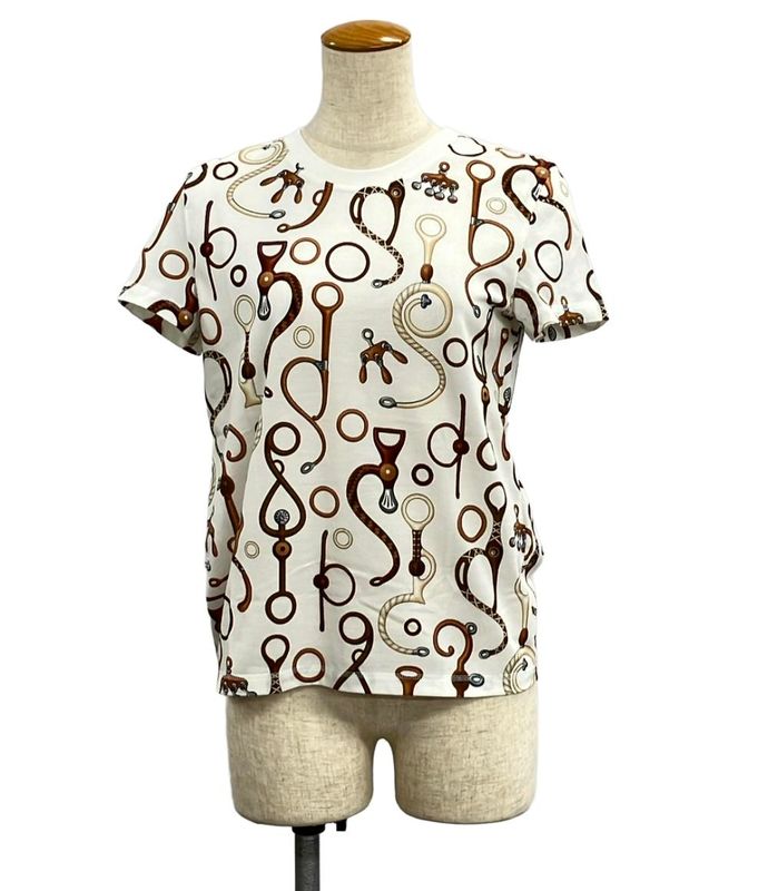 Hermes Short Sleeve T-Shirt Womens Size 34 (S) Hermes