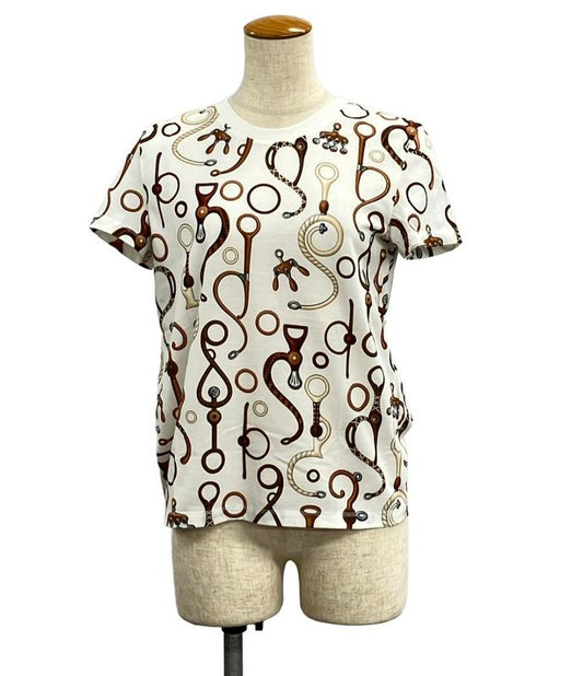 Hermes Short Sleeve T-Shirt Womens Size 34 (S) Hermes