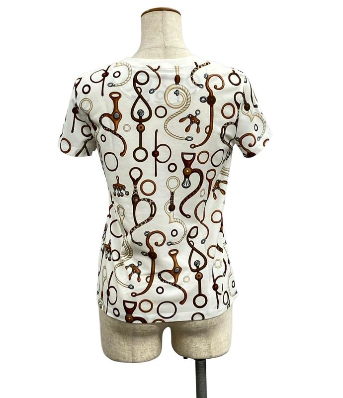 Hermes Short Sleeve T-Shirt Womens Size 34 (S) Hermes