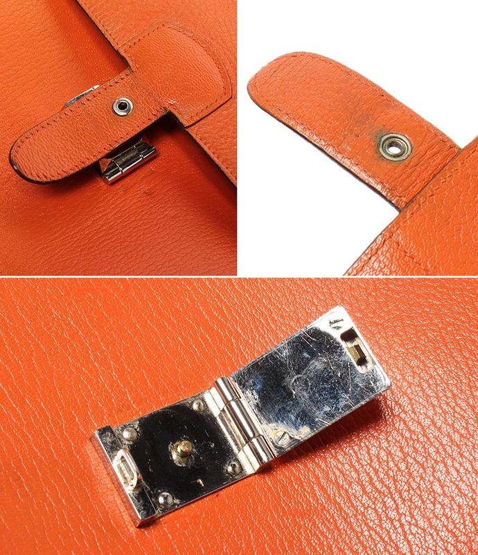 Hermes Business Bag Briefcase Engraved I Silver Hardware Sac a Depeches 27