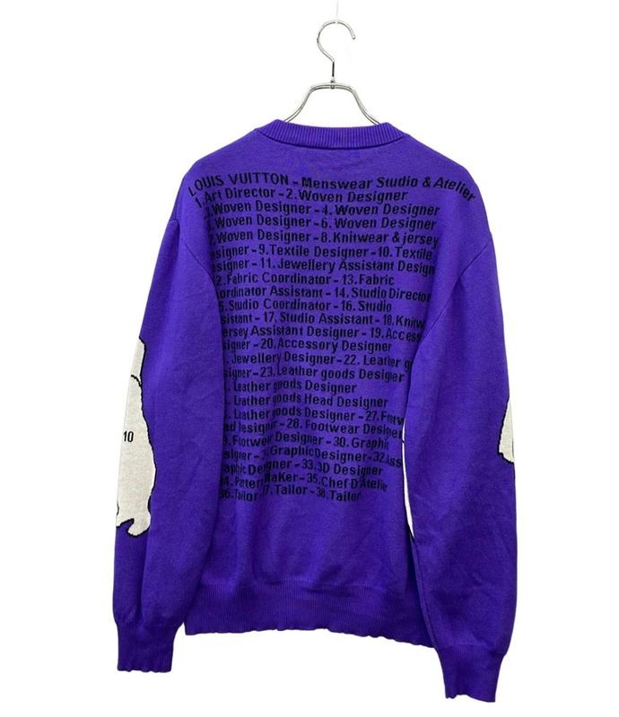 Louis Vuitton Jacquard Knit 22AW Rm222 ZLL Hnn93w Men's SIZE XL Louis Vuitton