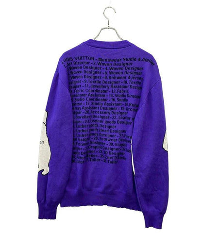 Louis Vuitton Jacquard Knit 22AW Rm222 ZLL Hnn93w Men's SIZE XL Louis Vuitton