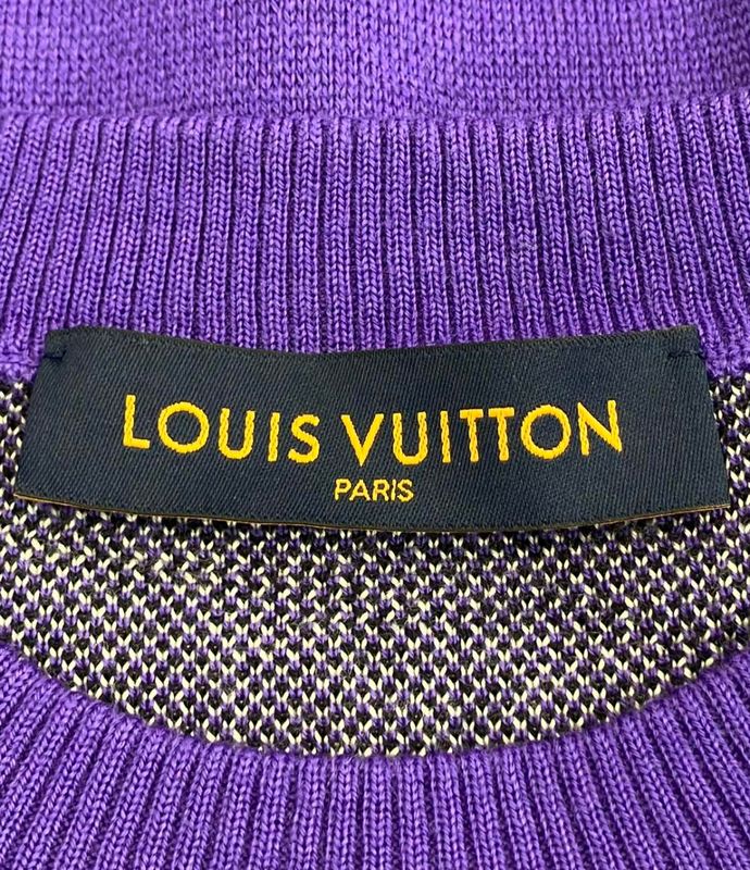 Louis Vuitton Jacquard Knit 22AW Rm222 ZLL Hnn93w Men's SIZE XL Louis Vuitton