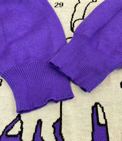 Louis Vuitton Jacquard Knit 22AW Rm222 ZLL Hnn93w Men's SIZE XL Louis Vuitton