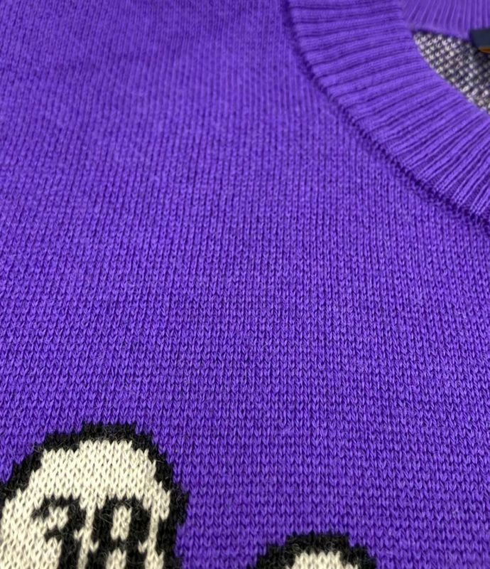 Louis Vuitton Jacquard Knit 22AW Rm222 ZLL Hnn93w Men's SIZE XL Louis Vuitton