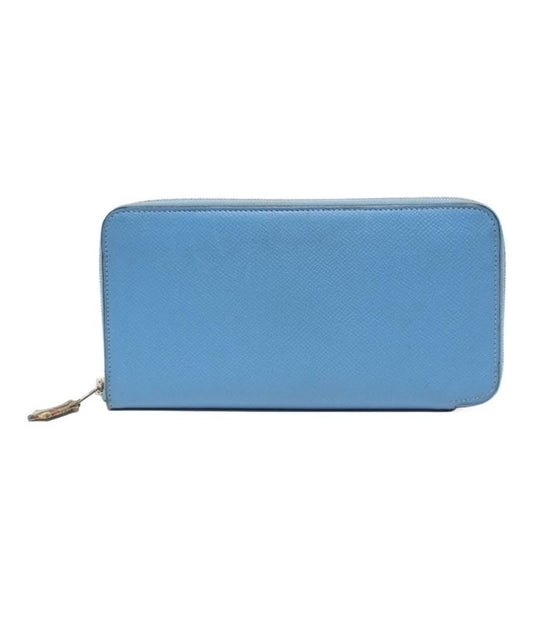 Hermes Round Zipper Long Wallet Engraved R Silver Hardware Azap Long Silk Inn