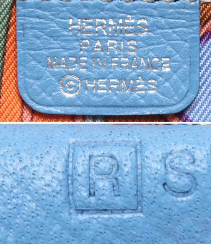 Hermes Round Zipper Long Wallet Engraved R Silver Hardware Azap Long Silk Inn