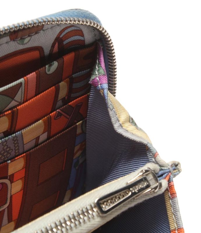 Hermes Round Zipper Long Wallet Engraved R Silver Hardware Azap Long Silk Inn