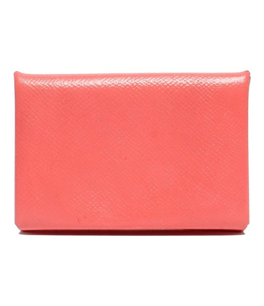 Hermes Card Case Stamped a Silver Hardware Calvi Ladies Hermes