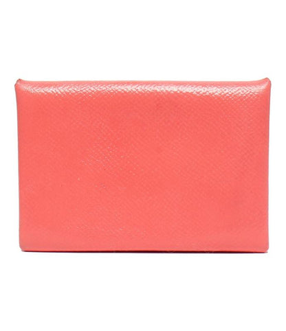 Hermes Card Case Stamped a Silver Hardware Calvi Ladies Hermes