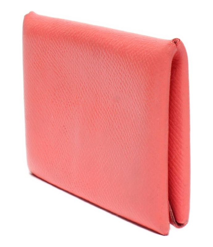 Hermes Card Case Stamped a Silver Hardware Calvi Ladies Hermes