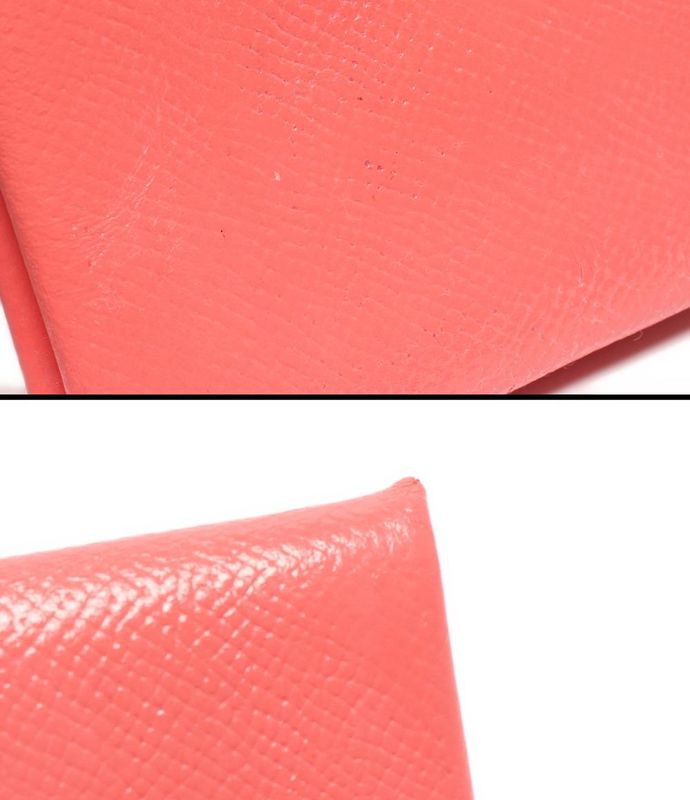 Hermes Card Case Stamped a Silver Hardware Calvi Ladies Hermes