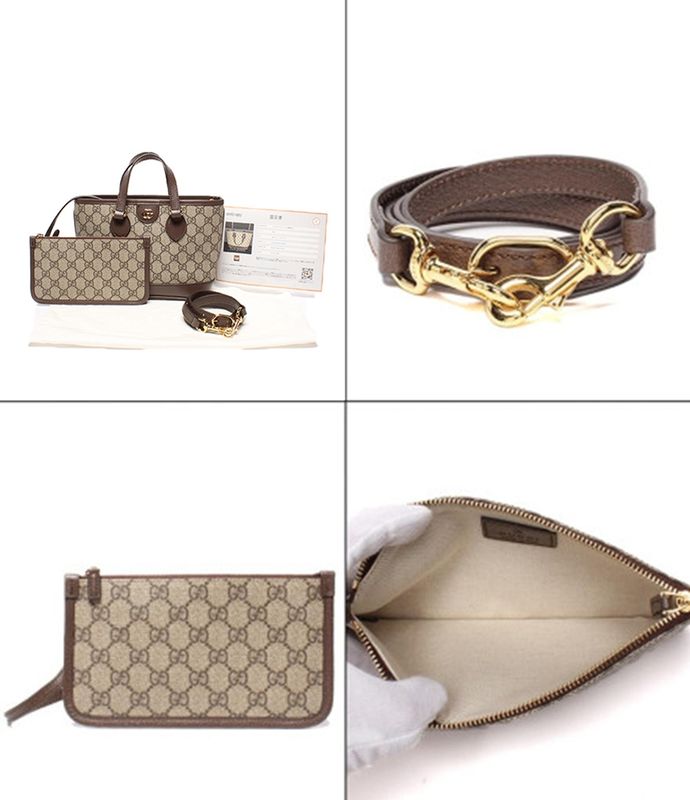 Gucci 2way Handbag Shoulder Bag Small Tote Crossbody Double G Off Dear 811716