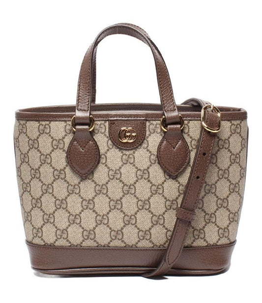 Gucci 2way Handbag Shoulder Bag Small Tote Crossbody Double G Off Dear 811716