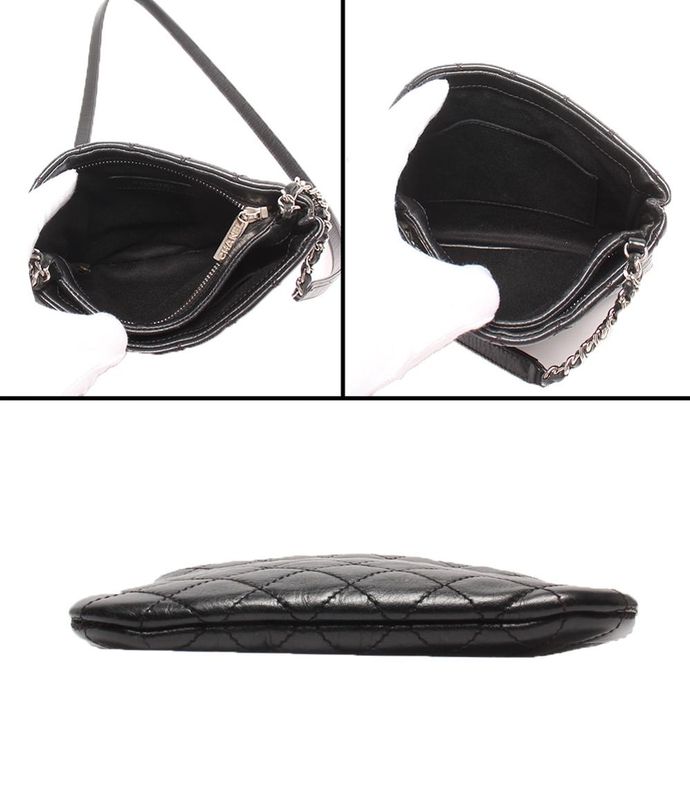 Chanel Pochette Shoulder Bag Crossbody Coco Button Women Chanel