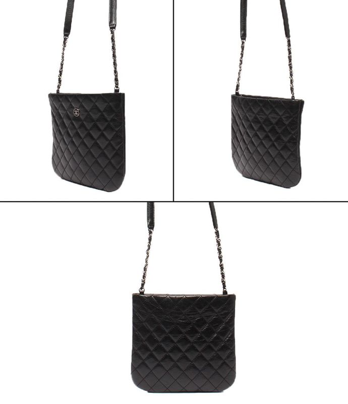 Chanel Pochette Shoulder Bag Crossbody Coco Button Women Chanel