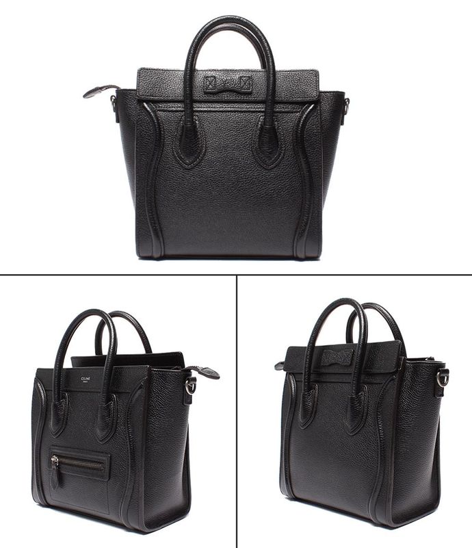 Celine 2way Handbag Shoulder Bag Crossbody Silver Hardware Drum Calf Luggage