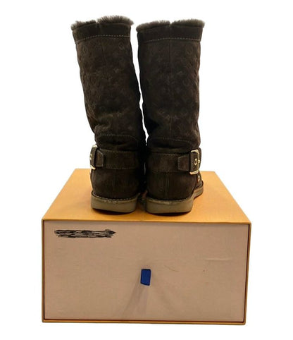 Louis Vuitton Fauviste Line Mouton Boots Monogram Pattern Women's SIZE 36 (M)