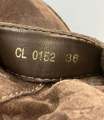 Louis Vuitton Fauviste Line Mouton Boots Monogram Pattern Women's SIZE 36 (M)