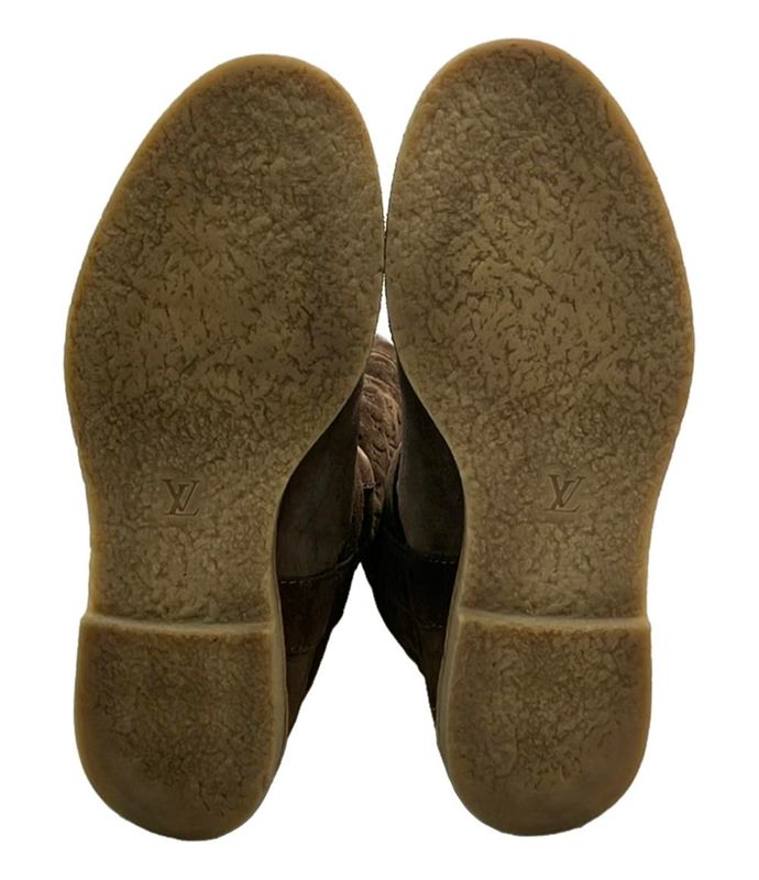 Louis Vuitton Fauviste Line Mouton Boots Monogram Pattern Women's SIZE 36 (M)