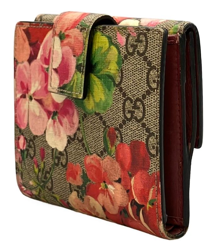 Gucci W Hook Bifold Wallet GG Blooms 410071 1147 Ladies Gucci