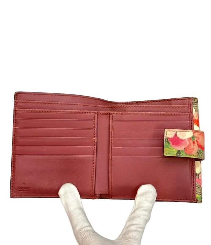 Gucci W Hook Bifold Wallet GG Blooms 410071 1147 Ladies Gucci