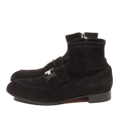 Hermes Short Boots Suede Saint Honore Hhardware Women SIZE 35 (22.5cm (8.86in))
