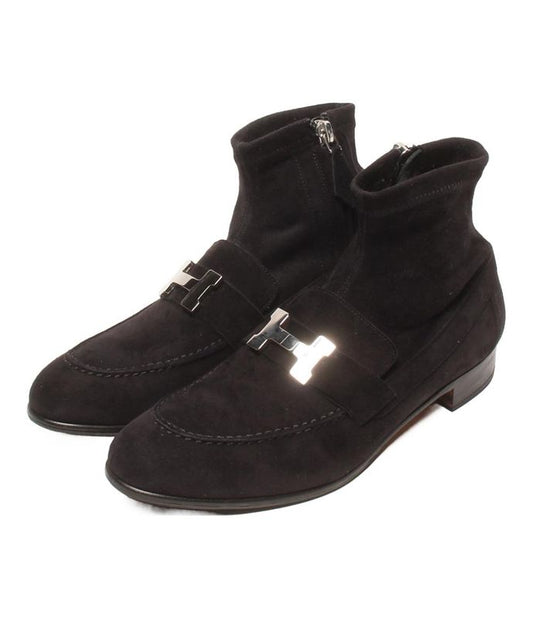 Hermes Short Boots Suede Saint Honore Hhardware Women SIZE 35 (22.5cm (8.86in))