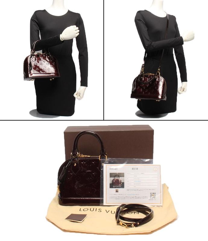 Louis Vuitton 2way Handbag Shoulder Bag Crossbody Vernis Alma BB M91678 Women