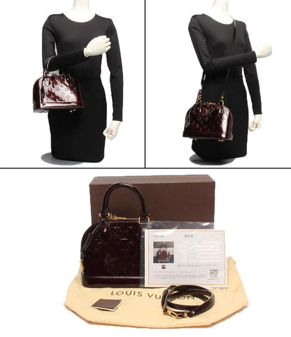 Louis Vuitton 2way Handbag Shoulder Bag Crossbody Vernis Alma BB M91678 Women