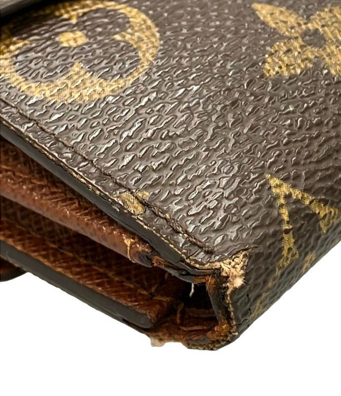 Louis Vuitton W Hook Wallet Monogram Porte Monet Bier Carte Cles Di M61652