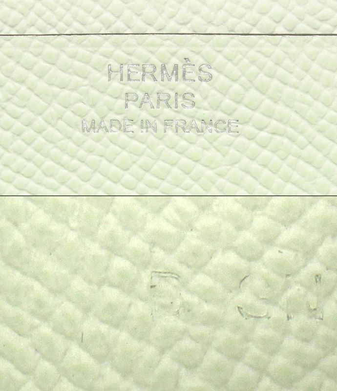 Hermes Long Wallet Silver Hardware Engraved Veil Fizz Vaux Epson Bearn Souffle