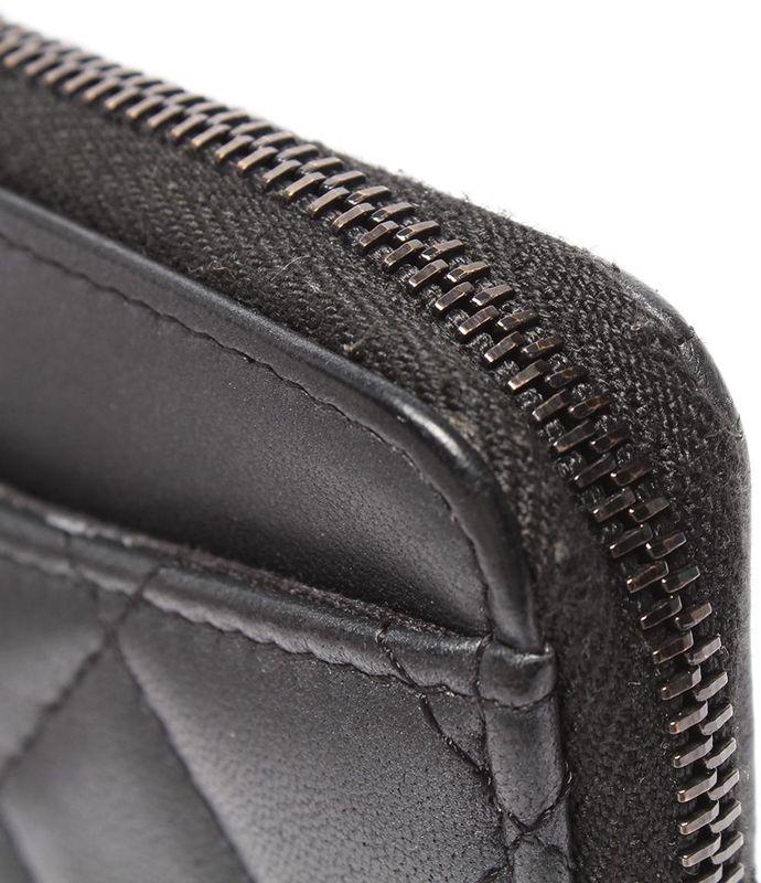 Chanel Card Case Coin Case Fragment Case Black Hardware So Black Matelasse