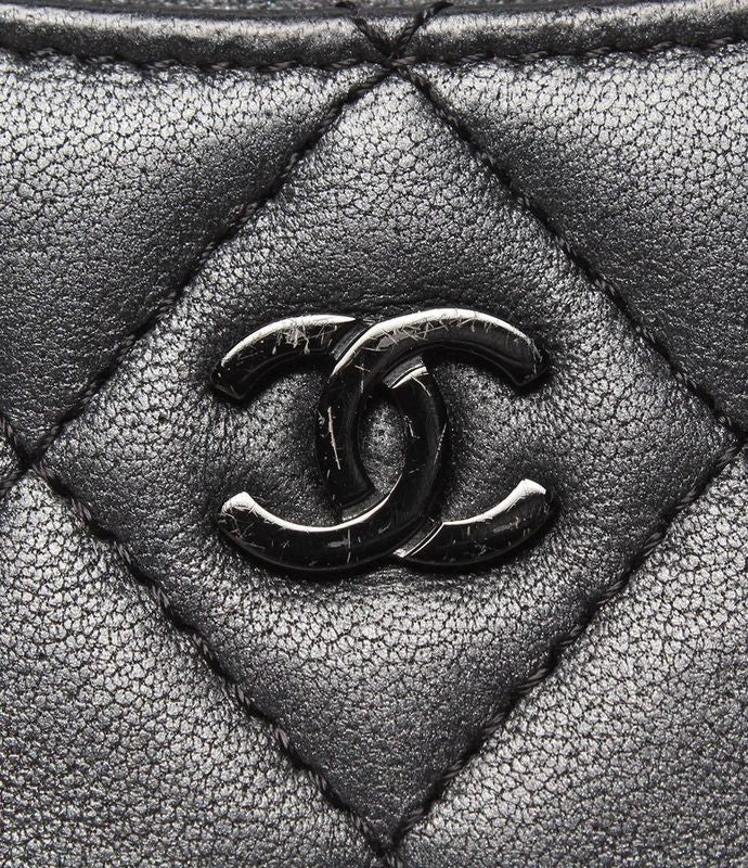 Chanel Card Case Coin Case Fragment Case Black Hardware So Black Matelasse