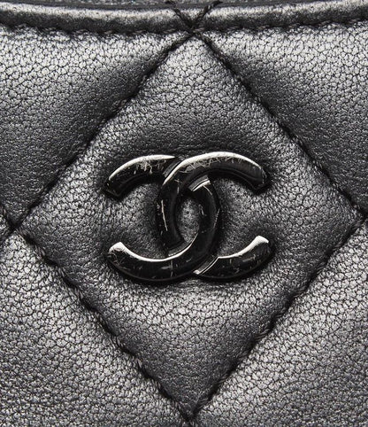 Chanel Card Case Coin Case Fragment Case Black Hardware So Black Matelasse