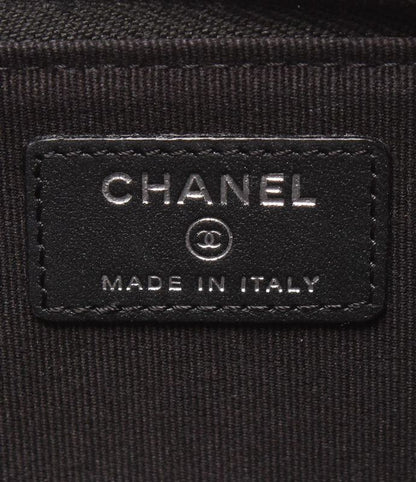 Chanel Card Case Coin Case Fragment Case Black Hardware So Black Matelasse