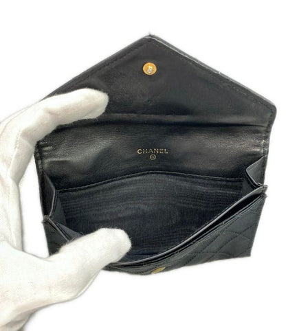 Chanel Card Case Coin Case Gold Hardware Bicolore Satin Women's Chanel