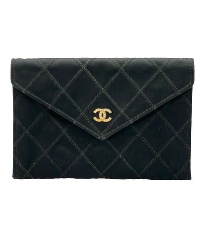 Chanel Card Case Coin Case Gold Hardware Bicolore Satin Women's Chanel