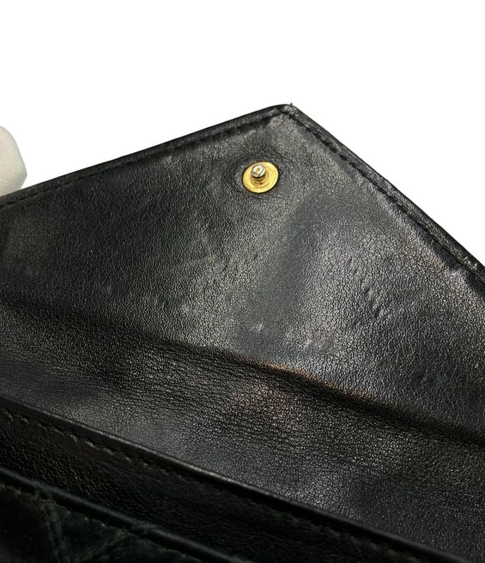 Chanel Card Case Coin Case Gold Hardware Bicolore Satin Women's Chanel