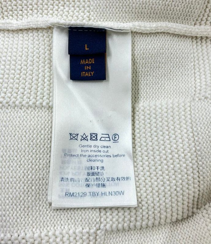 Louis Vuitton Long Sleeve Knit Crewneck Damier Stitch Inside Out Damier Men's