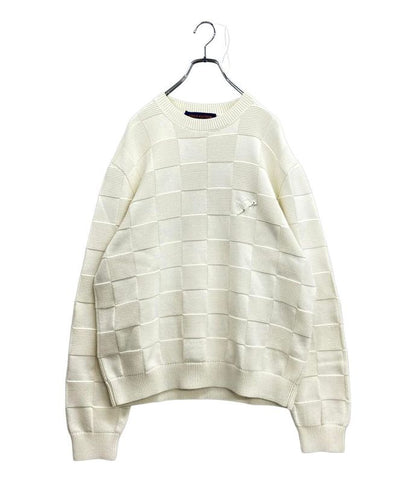 Louis Vuitton Long Sleeve Knit Crewneck Damier Stitch Inside Out Damier Men's