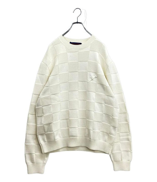 Louis Vuitton Long Sleeve Knit Crewneck Damier Stitch Inside Out Damier Men's