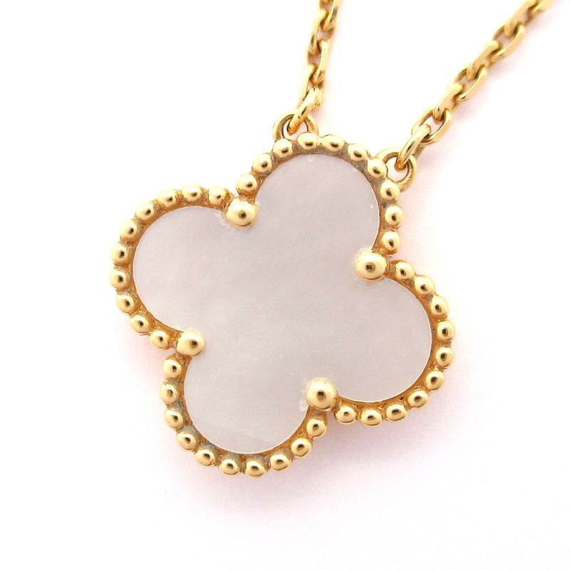 Van Cleef & Arpels Necklace Vintage Alhambra 18K Yellow Gold And Mother-of-pearl