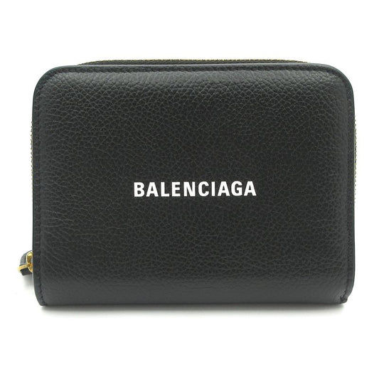 Balenciaga Bifold Compact Wallet 650871 Black Leather