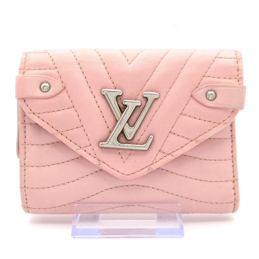 Louis Vuitton Trifold Wallet New Wave Compact Wallet M63730 Smooth Pink Leather
