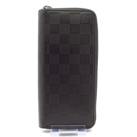 Louis Vuitton Damier Infini Zippy Wallet Vertical N63548 Onyx Leather
