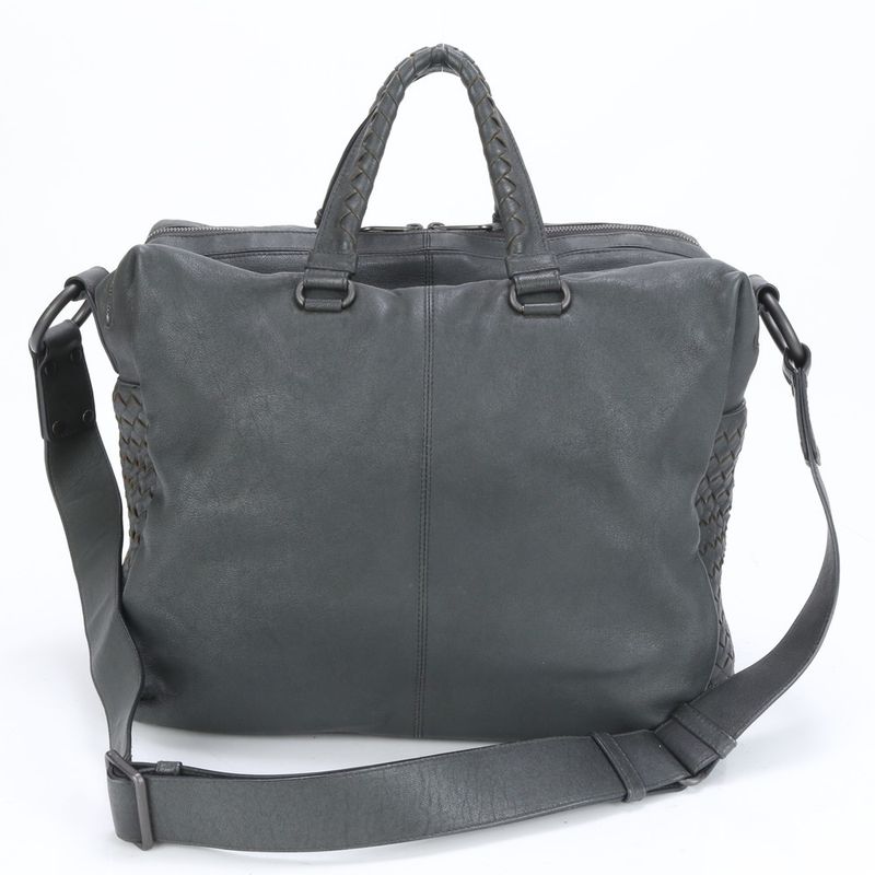 Bottega Veneta Intrecciato Woven Leather 2WAY Business Bag Crossbody Shoulder