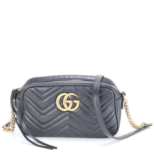 Gucci GG Marmont Quilted Leather Chain Shoulder Bag Crossbody Hand Tote 447632